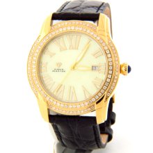 Aqua Master W127BGT 1.7ct Round Diamond Gold-tone Bezel Men's Watch