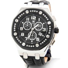 Aqua Master W325SBIP 1.5ct White Diamond Bezel Chronograph Men's Watch