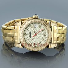 Aqua Master Watches Ladies Diamond Watch Round Yellow