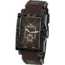 Aquaswiss 63G046 Anchor Man's Rectangular Curved Watch Black Ion