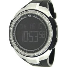 Armani Exchange AX5016 Digital Dial Rubber Strap Men's Watch ...