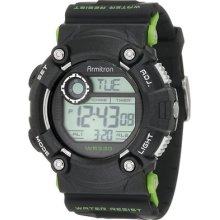 Armitron Digital Chronograph Pro Sports Watch 491019ellg Black/green W/case