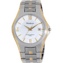 Armitron Men's 20/4413svtt Two-tone Bracelet And Silver Dial Dress Watch