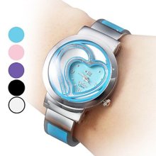 Assorted Colors Women's Casual Style Analog Steel Quartz Bracelet Watch