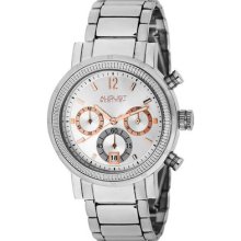 August Steiner As8009ss Quartz Chronograph Stainless Steel Mens Watch