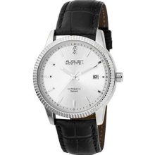 August Steiner As8025ss Mens Diamond Automatic Strap Watch