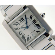 Authentic Ladies Womens Mens Cartier Tank Francaise Automatic Mint Condition