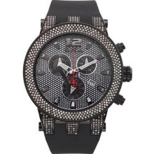 Authentic Mens Jojo Joe Rodeo Black Broadway Jrbr5 5ct.aprx.diamonds Watch.