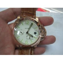 Automatic Men Mechanical Watches Luminor Power Reserve P002 Gold Cas