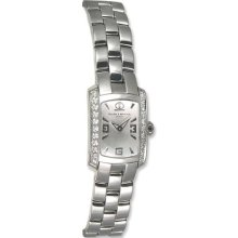 Baume & Mercier Hampton Milleis Mini Steel & Diamond Womens Watch ...