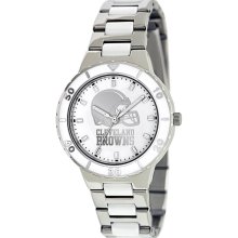 Beautiful Cleveland Browns Mother Of Pearl Ladies Watch Nfl-pea-cle B