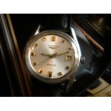 â€  Beautiful Elegance Longines 36mm Automatic Wind Swiss Watch From Silver Color