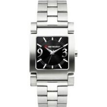 Benson Square Face Unisex Watch W/ Adjustable Stainless Steel Bracelet