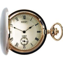 Bernex Swiss Made Mechanical Rose Gold Plate Full Hunter Pocket Watch