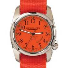 Bertucci Mens A-2T ProColor International Orange Titanium Watch - Orange Nylon Strap - Orange Dial - 12063