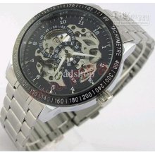 Black Automatic Mechanical Watches 130g Stainless Steel Wristwatch F