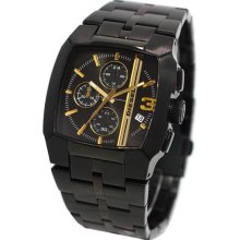 Black Stainless Steel Case Black Dial Chronograph Timepiece