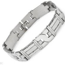 Bracelet Mens Stainless Steel 8 1/2 Inch