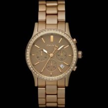 Brand Name Metallic Brown Rose Dial Women's Dkny Watch Ladies Model Ny8324