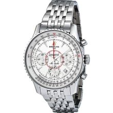 Breitling Montbrillant 01 Automatic Chronograph Silver Dial Mens ...