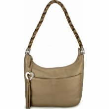 Brighton Barbados Ziptop Hobo Platinum