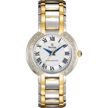 Bulova 98r161 Ladies Watch Precisionist Two Tone Stainless Steel Case