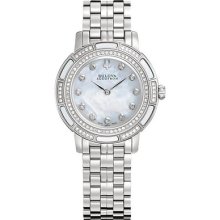 Bulova Accutron Watch Women's Swiss Pemberton Diamond Stainless Steel 63r139