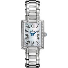 Bulova Mop Dial Fairlawn Diamond Collection Ladies Watch 96r160