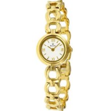 Bulova Silver White Dial Gold-tone Ladies Watch 97l100