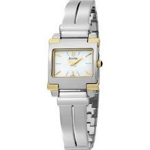 Bulova Women's 98l002 Two-tone Mother Of Pearl Dial Watch B1.2