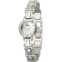 Bulova Women's Stainless Steel White Dial Watch 96l90 Retail Price$199