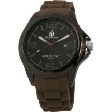 Burgmeister Fun Time Women's Quartz Watch With Black Dial Analogue Display And Brown Silicone Strap Bm166-095