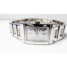 Bvlgari Rettangolo RT45 Stainless Steel Unisex Watch Retail $3500