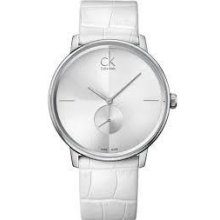 Calvin Klein K2y211k6 Women White Dial White Band Watch