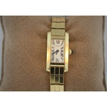 Cartier 18k Yellow Gold Tank Americaine