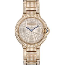 Cartier Ballon Bleu 36mm Yellow Gold Diamond Watch HPI00489