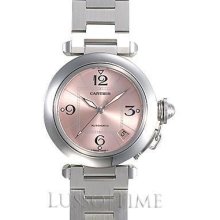 Cartier Pasha C Stainless Steel Pink Ladies' Watch - W31075M7