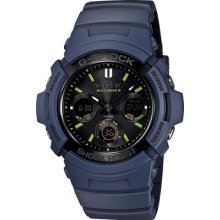 Casio G-shock Awg-m100nv-2ajf Navy Blue Solar Atomic Radio Controlled Watch