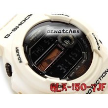 Casio G-shock G-lide Glx-150 Glx-150-7dr Moondata Black & White Two Tone Color