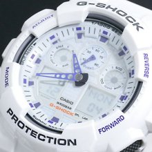 Casio G-shock Ga 100 Ga-100 Ga100a-7a Crisp White X-large Men Sports Watch