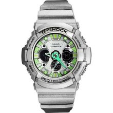 Casio G-shock Ga200sh-8a Mens 55mm Dial Grey Green Ana-digital Watch