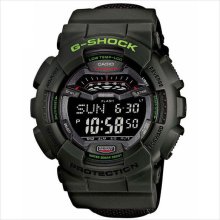 Casio g-shock mens army green shock resistant automatic chrono watch gls100-3