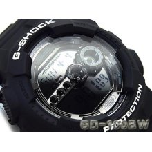 Casio G-shock Super Led X-large Gd-100 Gd-100bw-1 Gd-100bw-1dr Garish Black