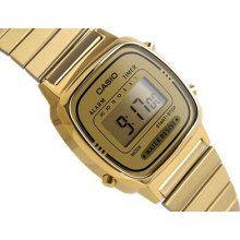 Casio Ladies Retro Vintage Gold Digital Watch La670 La670wga La-670wga-9d