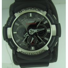 Casio Shock Gloss Black Resin Analog & Digital Watch With Silver Black Face