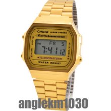 Casio Vintage A168wg-9w Gold Digital Watch Old Skool Classic A168 A168wg