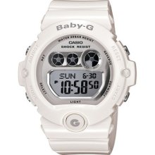 Casio Women's Baby-g White Large Face Mirror Digital Sport Watch Bg6900-7