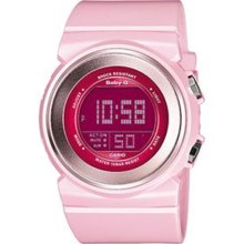 Casio Women's Baby-G BGD100-4 Pink Resin Quartz Watch with Digital Dial