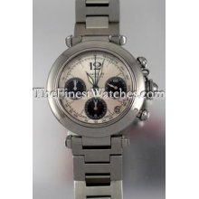 Certified Pre-Owned Cartier Pasha C 35mm Chrono Steel Watch W31048M7