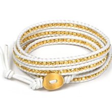 Chan Luu Gold Leather 5-Wrap Bracelet